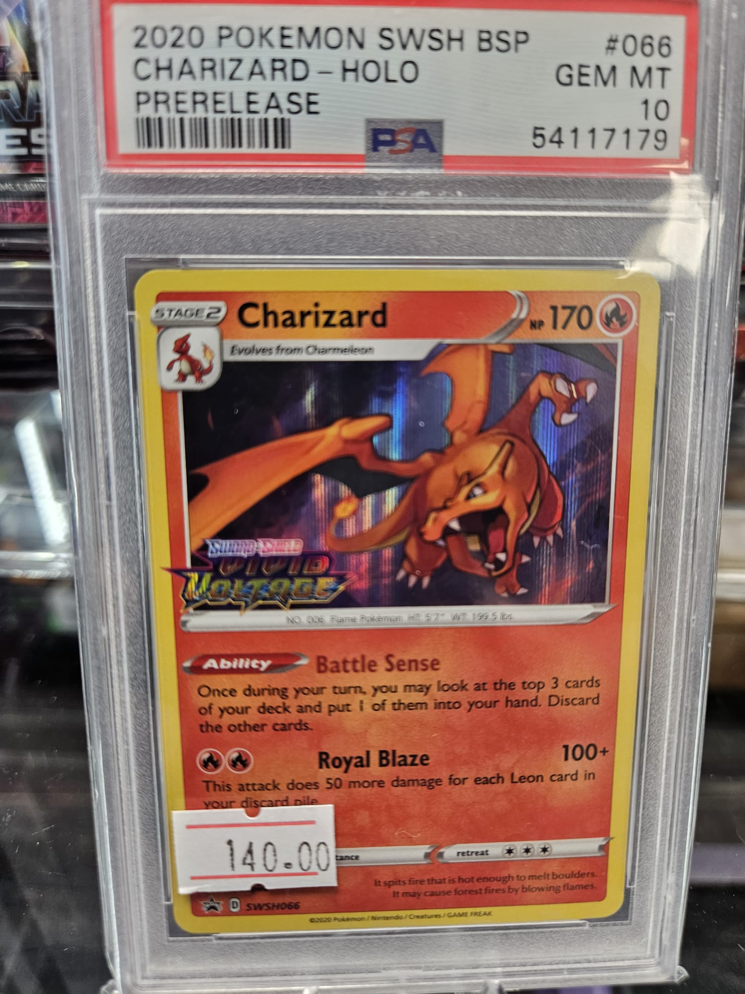Charizard SWSH Pre-release PSA 10