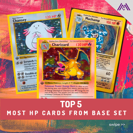 Top 5 Pokemon TCG kaarten met het meeste HP uit de base set!