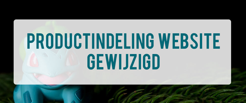 Productindeling gewijzigd