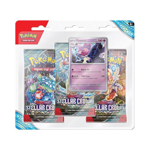 Pokemon - Stellar Crown - 3 booster blister - Tinkaton