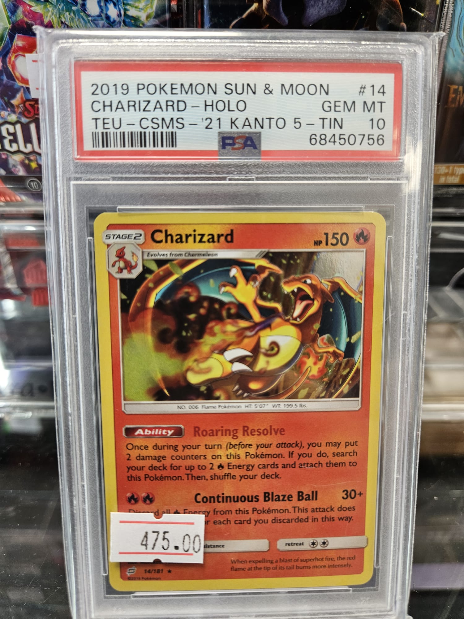 Charizard Sun& Moon PSA 10
