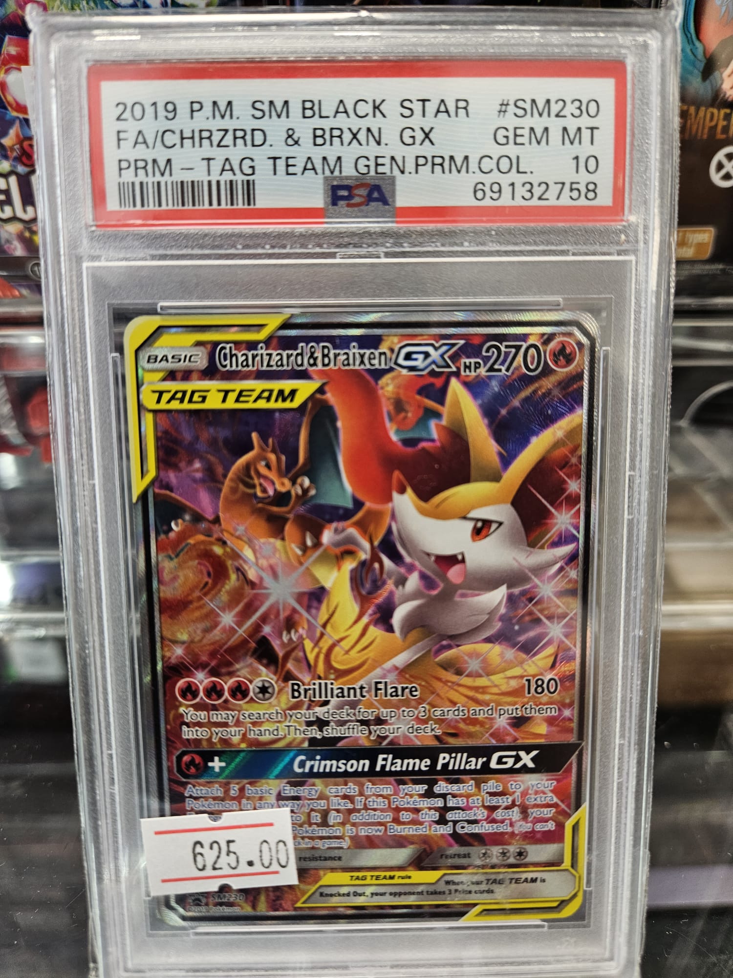 Charizard & Braixen GX PSA 10