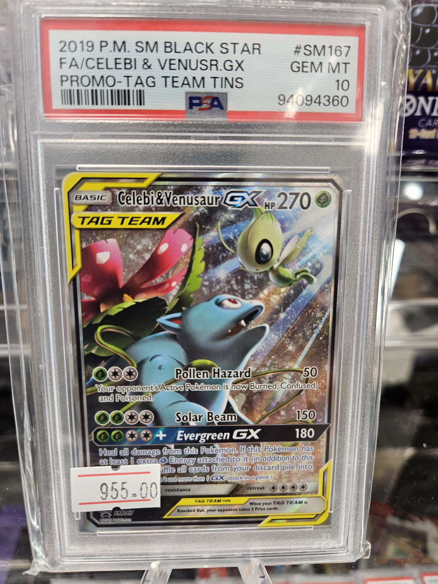 Celebi & Venusaur GX PSA 10