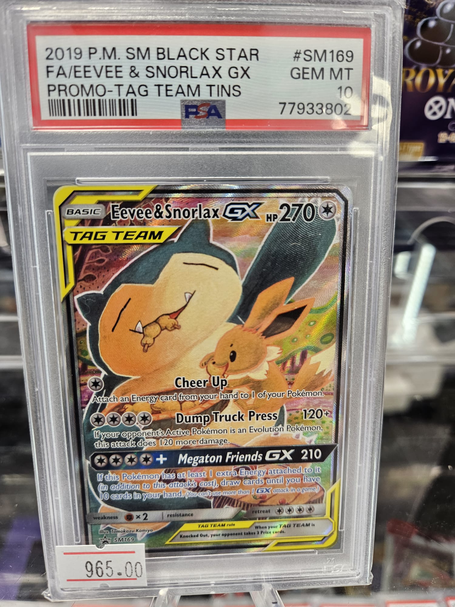 Eeevee & Snorlax GX PSA 10