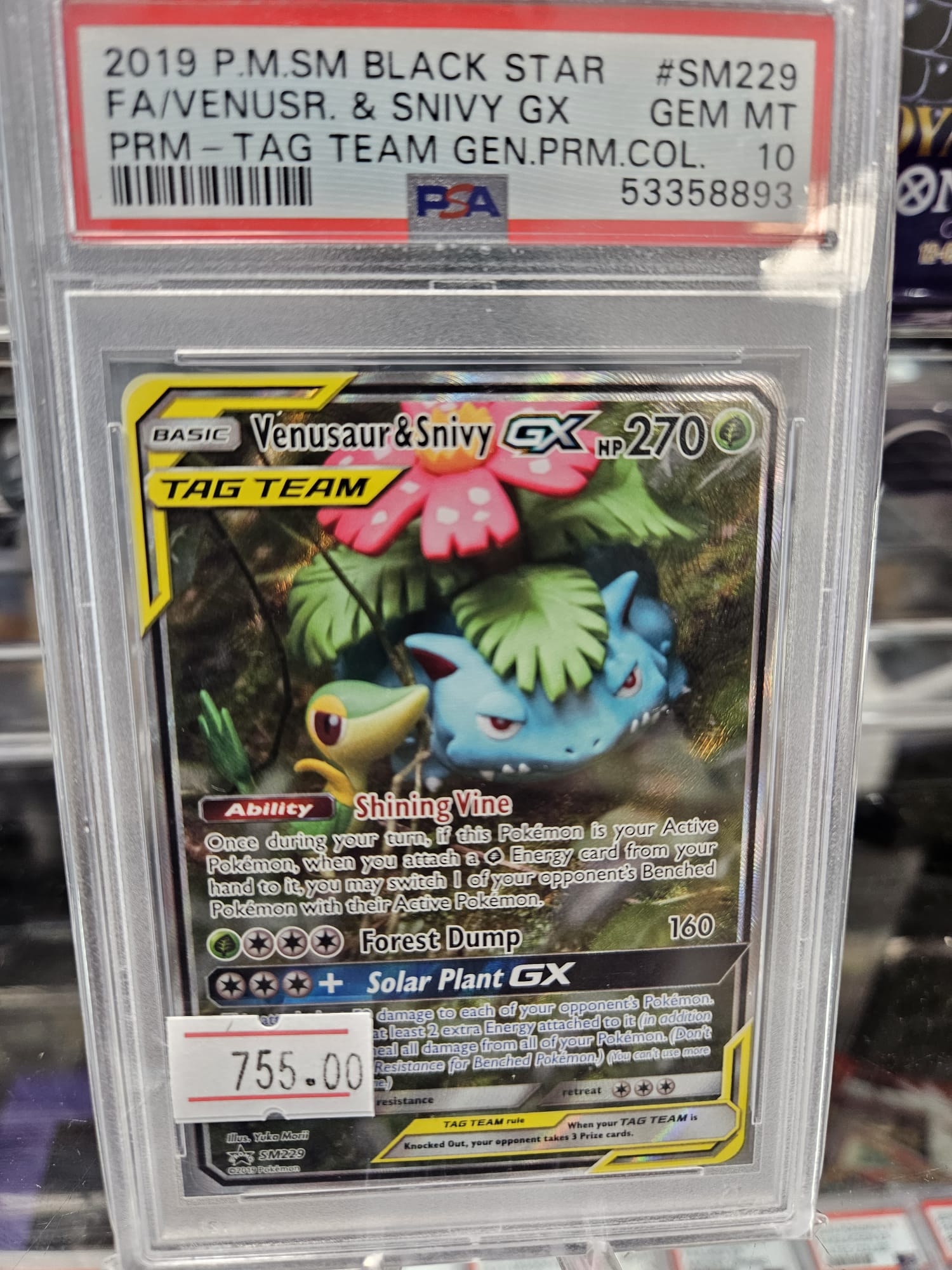Venusaur & Snivy GX PSA 10