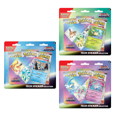 Pokémon Scarlet & Violet Prismatic Evolutions Tech Sticker Collection Set