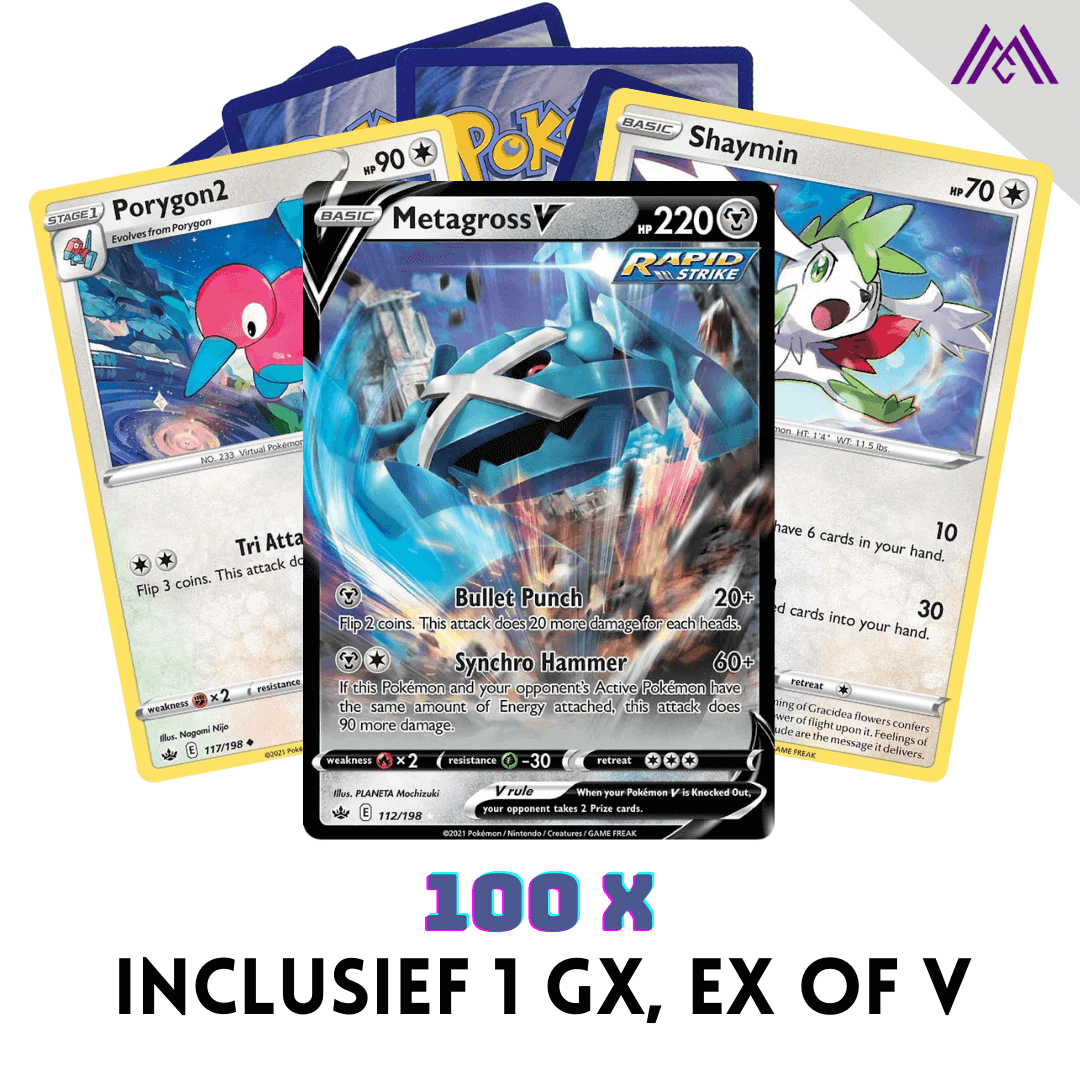 100x Pokémon kaarten bundel