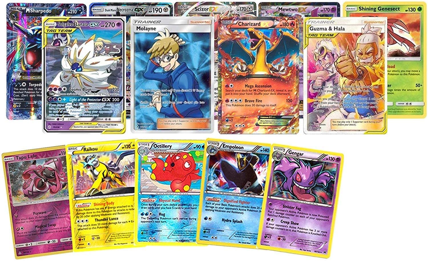 Holo of reverse Pokémon kaarten incl. 1 GX of EX kaart.